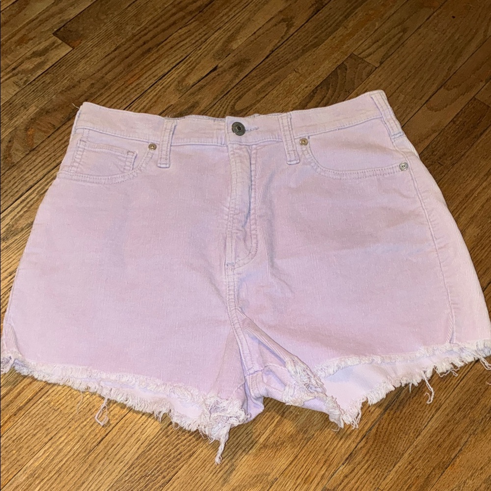 Silver Jeans Light Pink High Waist Frayed Shorts